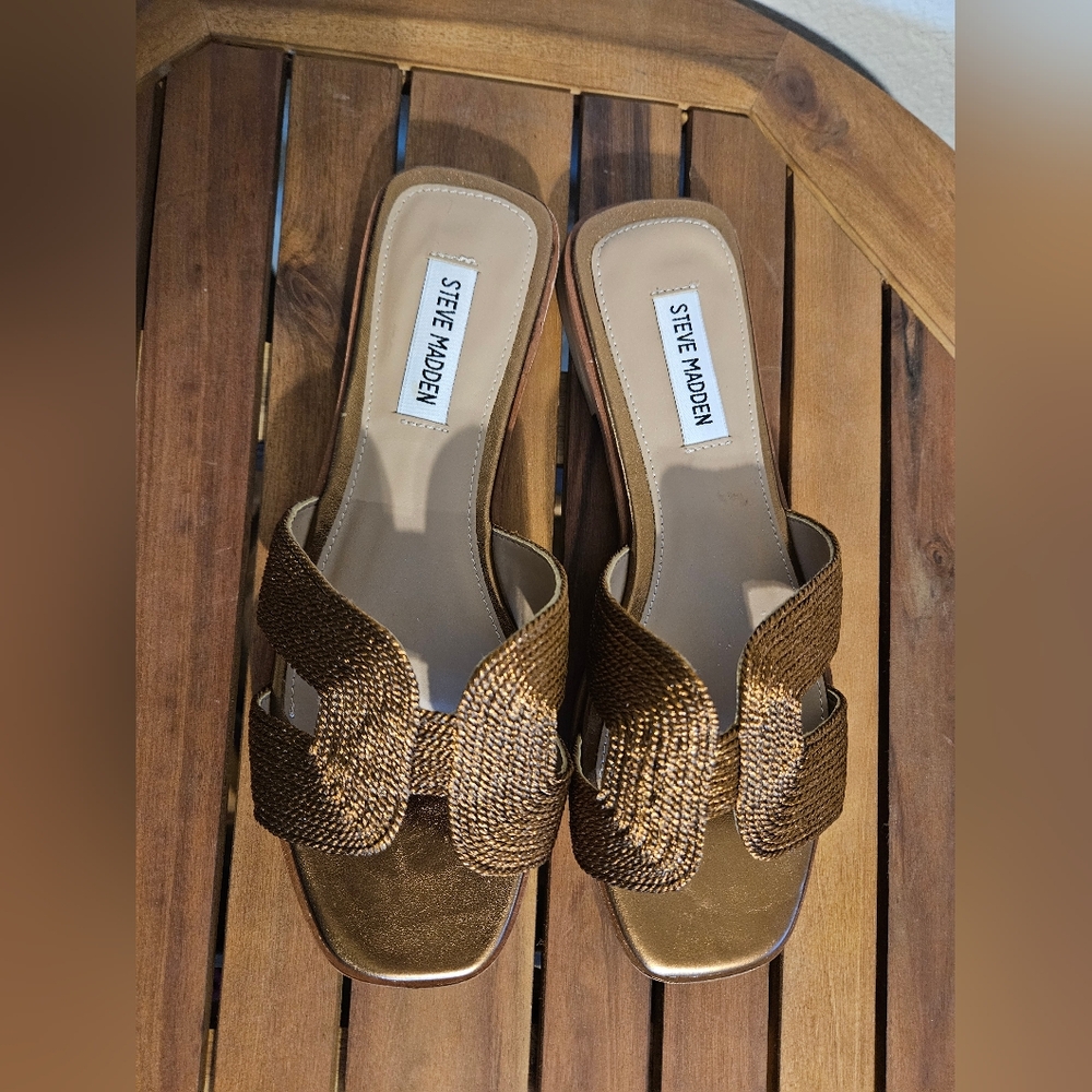 Steve Madden Women's Bronce Slide Sandals Sizes 9 New.